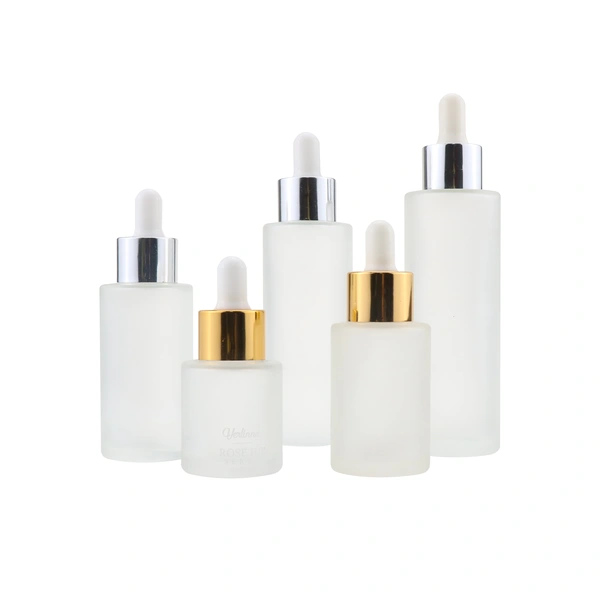 100ml cosmetic oil flat shoulder serum dropper spray pump bottle