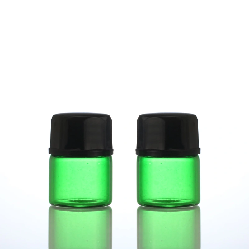  Clear green Mini Trial Sample Essential Oil Glass Dropper Bottle
