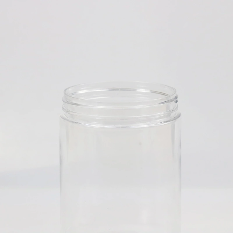  pots cosmetic body scrub container empty pet plastic jars with aluminum lids