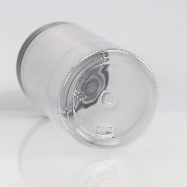  pots cosmetic body scrub container empty pet plastic jars with aluminum lids