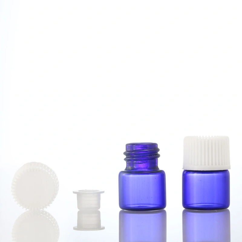 empty 1ml 2ml 3ml 5ml clear amber green glass oil bottle