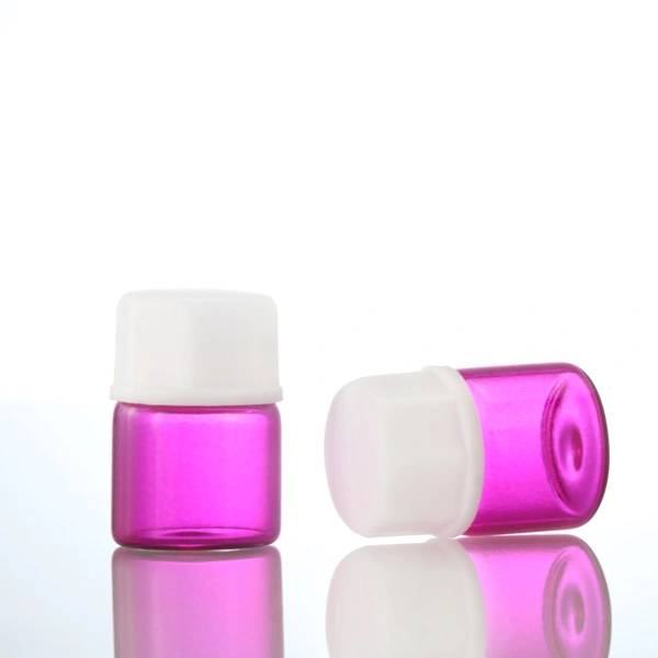 1ml 2ml amber/pink Essential Oil Bottle with Orifice Reducers