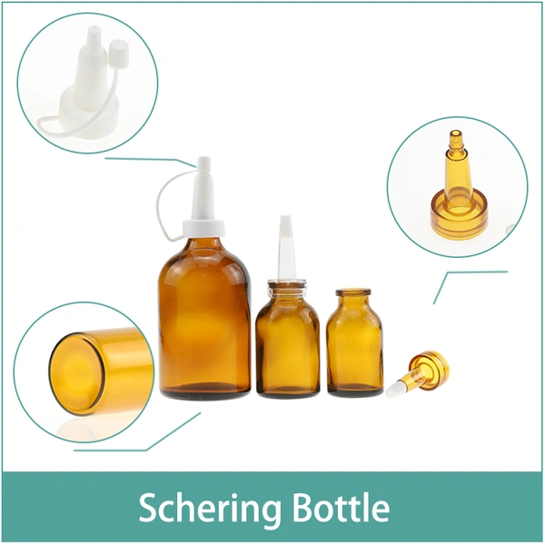 wide mouth Amber Clear Pharmaceutical Capsule Medical Pill Glass Bottle