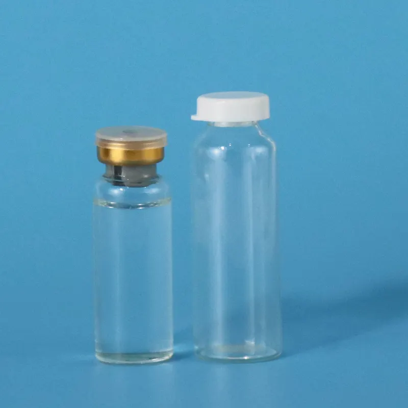 Clear moulded injection vial 50ml glass tube bottle