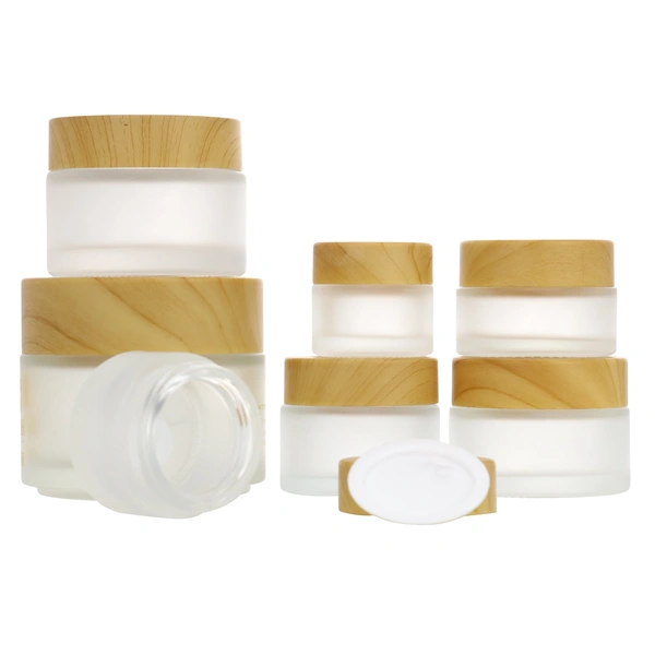Frosted Skin Care Cream Jar Frosted Glass Cosmetic Cream Jar 