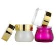pink Amber color face cream containers glass jar with lid