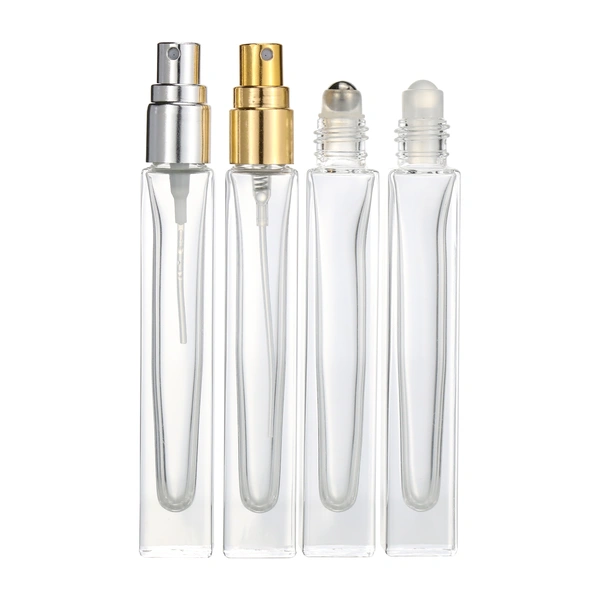 factory sale essential oil perfume 10ml clear transparent square perfume 