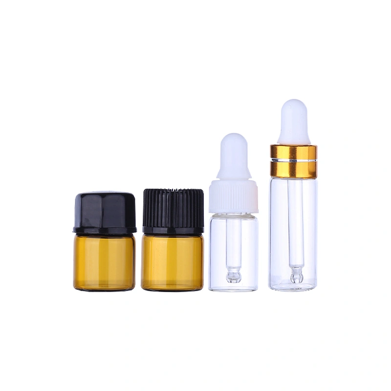 Amber 1ml 2ml 3ml 5ml 10ml Mini Sample Clear Amber Tube Glass Vial 