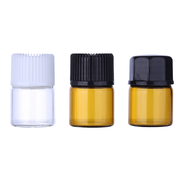 Amber 1ml 2ml 3ml 5ml 10ml Mini Sample Clear Amber Tube Glass Vial 