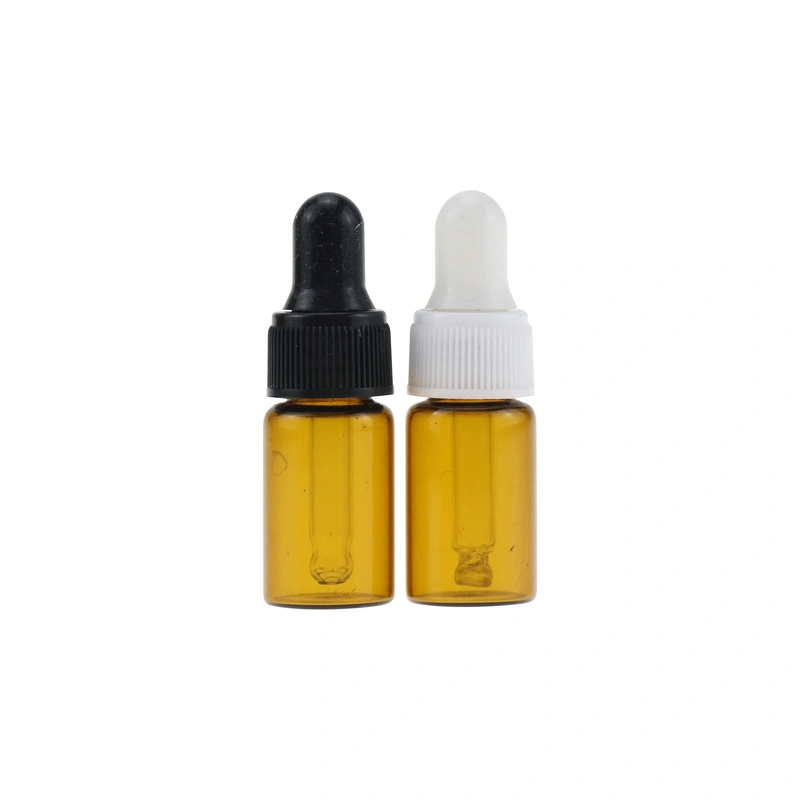 Skincare 1ml 2ml 3ml 5ml 10ml Mini Sample Clear Amber Tube Glass Vial 