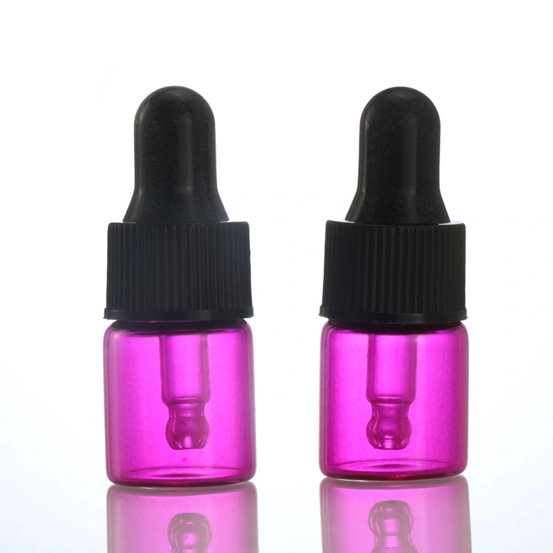 Mini Sample 1ml 2ml 3ml 5ml  Clear Amber Tube Glass Dropper Vial 