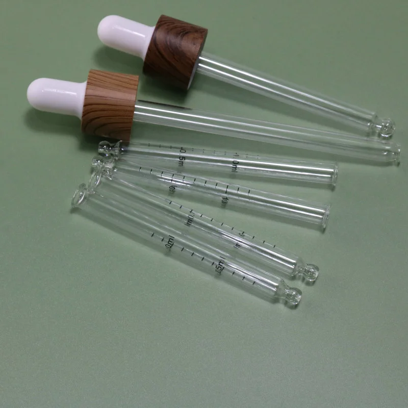 dropper caps for 30ML Glass Bottles with graduated glass pipette
