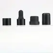 Black Bottle Cap  Frosted Dropper Bottle With Gold Cap
