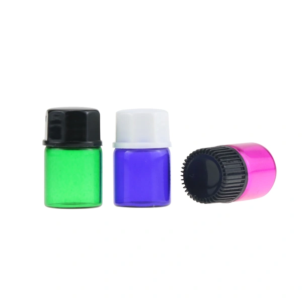 Screw Dropper Glass Essential Oil Sample Vials Bottle with Cap