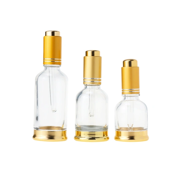 Oil Luxurious Bottle clear glass packaging dropper bottle