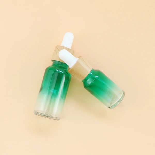 30ml 50ml matte frosted green glass dropper essential oil bottles