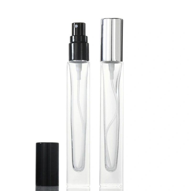 STOCK NOW! 10ml Clear Square Spray Glass Perfume Bottle