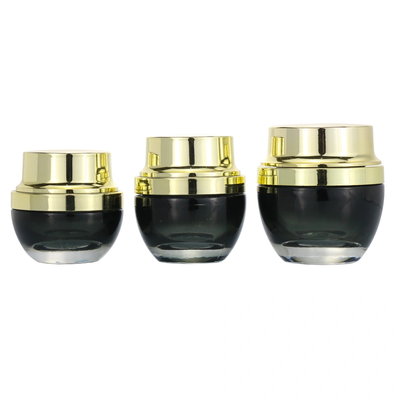 Environmental empty glass cream jar Cosmetic frosted glass container 