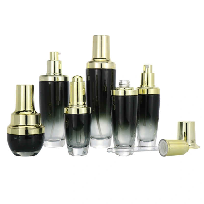 Environmental empty glass cream jar Cosmetic frosted glass container 