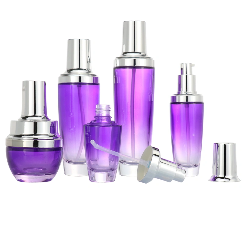Luxury Cosmetics Packaging Glass Bottle and Cream Jar  For Skincare