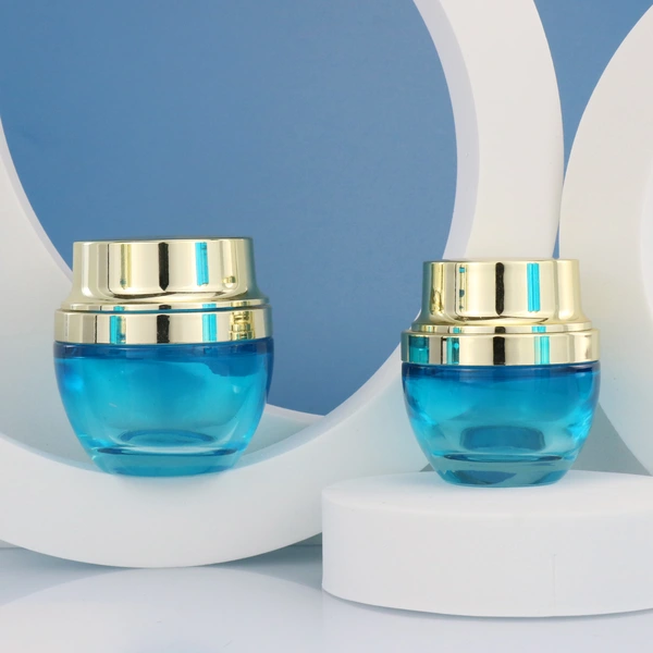 Facial Cream skincare container Packaging Clear with aluminium lid 