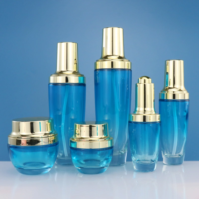 Facial Cream skincare container Packaging Clear with aluminium lid 