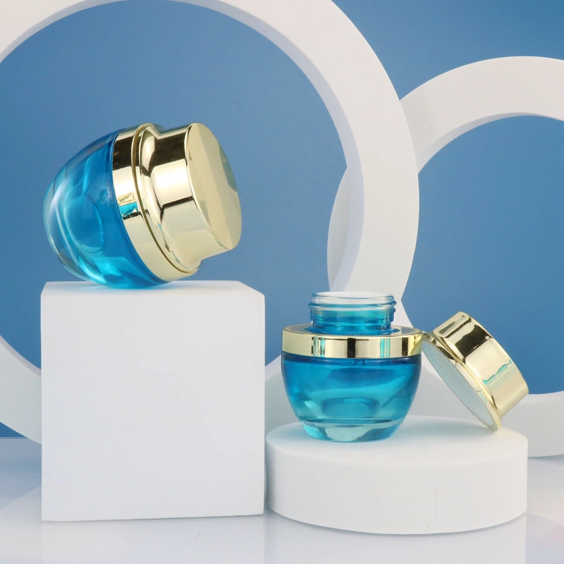 Facial Cream skincare container Packaging Clear with aluminium lid 