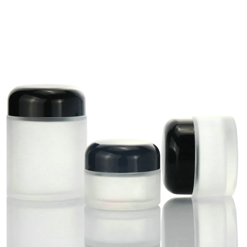Glass Jars Matte 100ml Cream Container for cosmetics With Lid