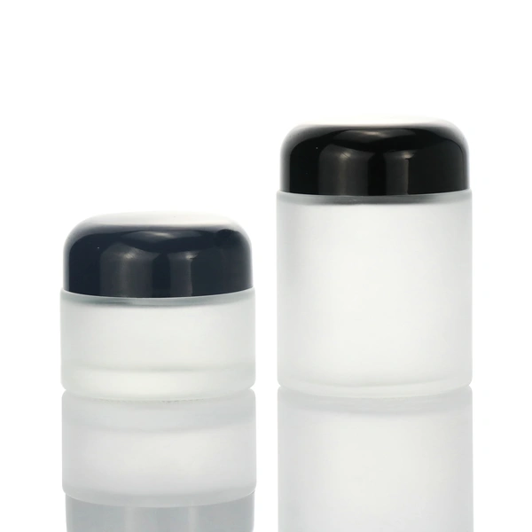 Glass Jars Matte 100ml Cream Container for cosmetics With Lid
