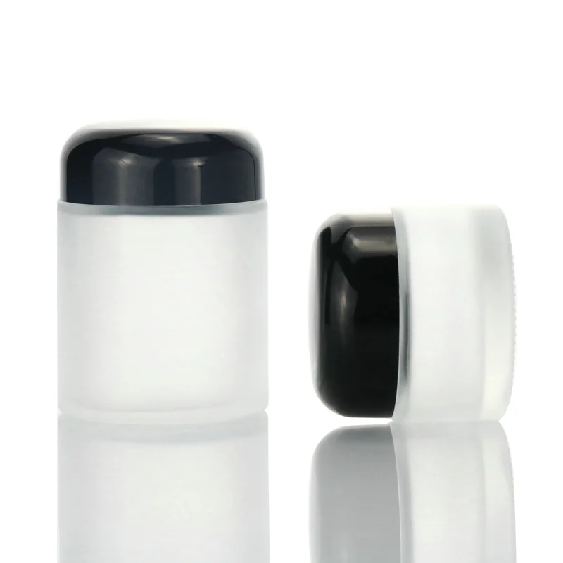 Glass Jars Matte 100ml Cream Container for cosmetics With Lid