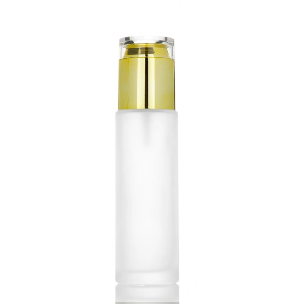  Skincare Packaging cylinder frosted white Pump Lotion Spray Bottle