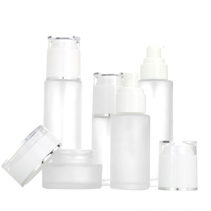 cosmetic pump glass lotion bottle skin care packing