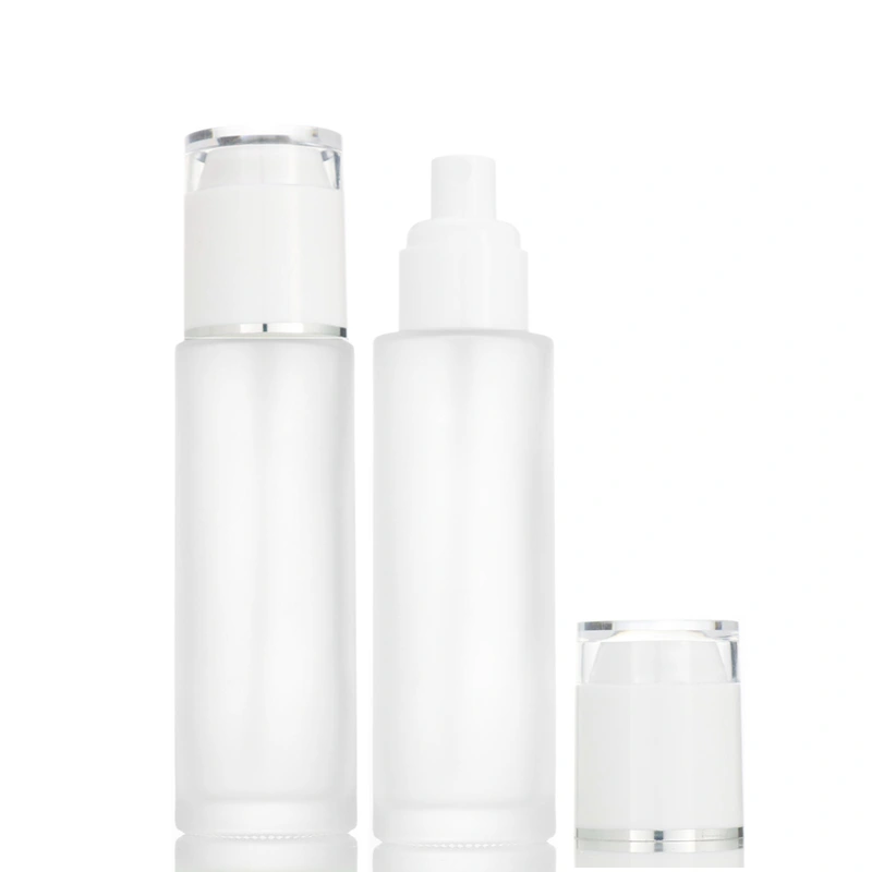 cosmetic pump glass lotion bottle skin care packing