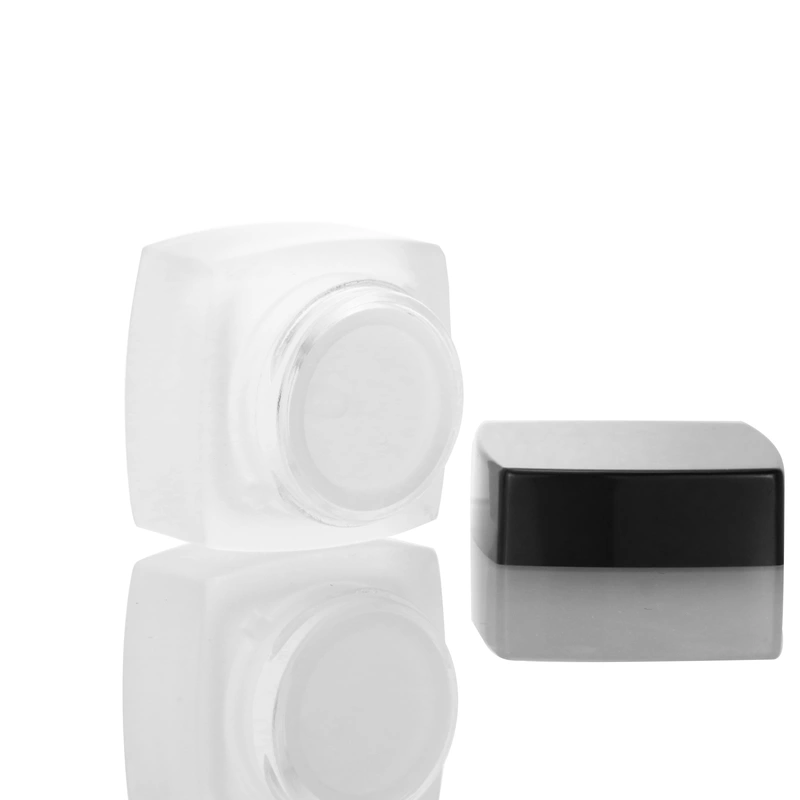 Frosted Glass Cosmetic Container Foundation Toner Bottle Cream Jar 