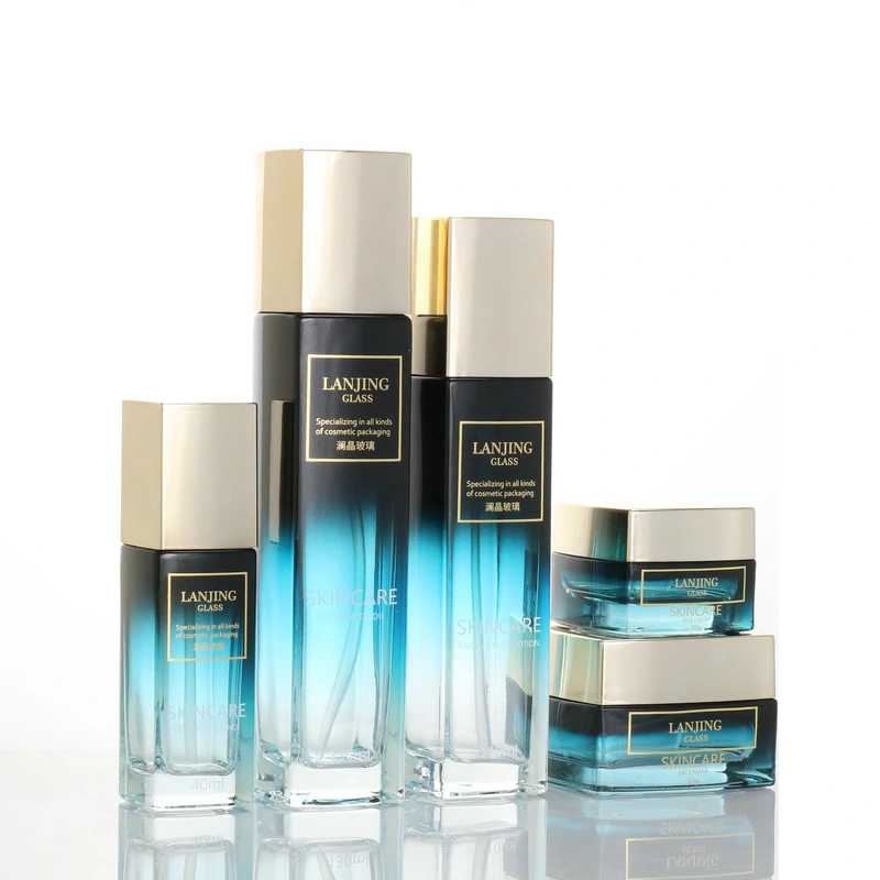 cosmetic packaging frosted glass liquid foundation pump bottle