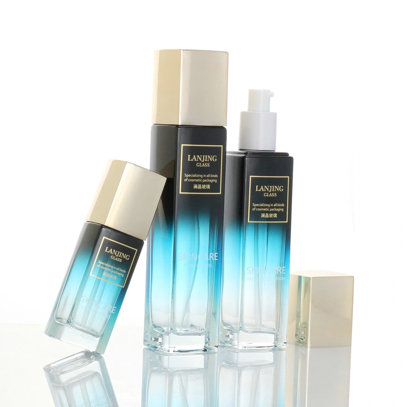  skincare packing frosted glass spray bottle for skincare pump bottle