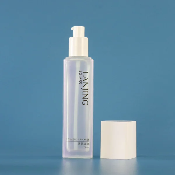 Cosmetic packaging frosted empty hair oil face serum bottle with pump