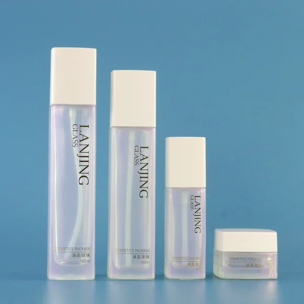 Cosmetic packaging frosted empty hair oil face serum bottle with pump