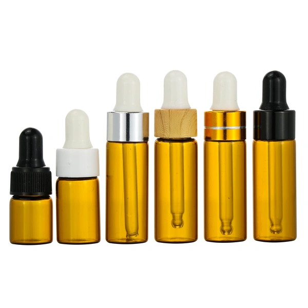 Perfume Oil Sample Glass Bottle Amber Tube Glass Vial Of Screw Cap