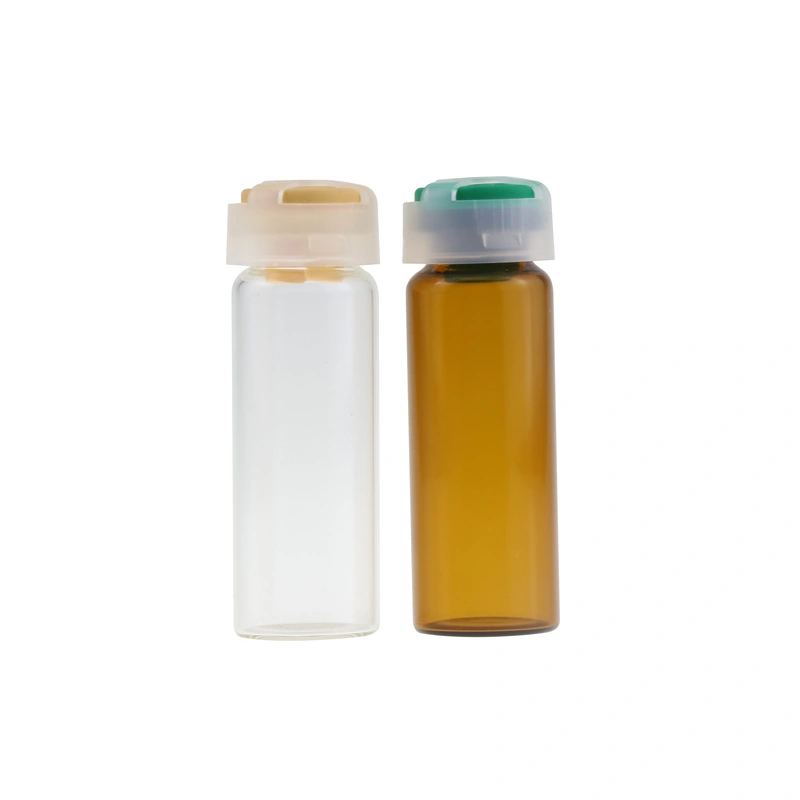 Glass Tube Serum Clear Amber Bottles Vial for Medical with cap plastic