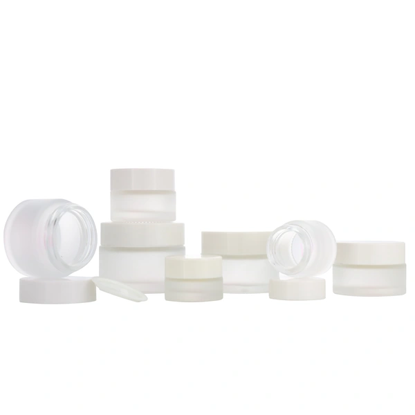 matte cosmetic packing skincare glass face cream jar