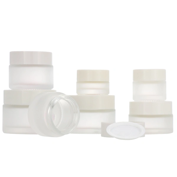matte cosmetic packing skincare glass face cream jar