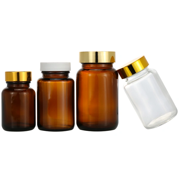 100ml Amber  Medical Capsule Pill Glass Bottle