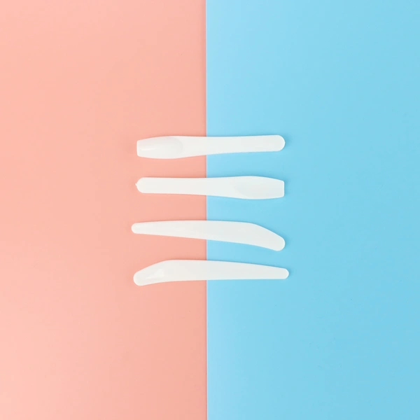 30g Glass Jar Plastic Face Cream Mixing Spoon  Spatulas 