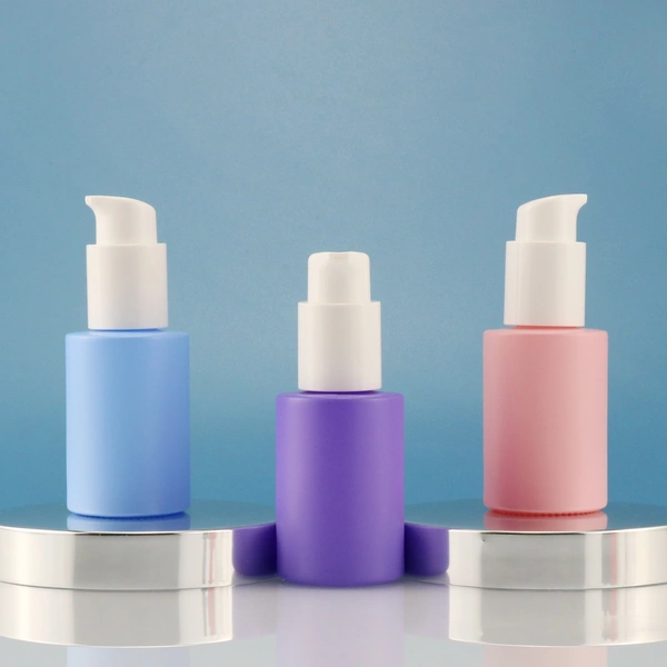 30ml pink bottle for lotion toner ,1oz glass bottle for face/eye cream