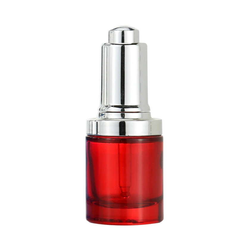  30ml Flat Shoulder Serum Eye Essential Oil Push Button Dropper Bottle