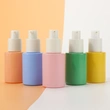 1oz colorful serum pump glass bottle for cosmetic bottle