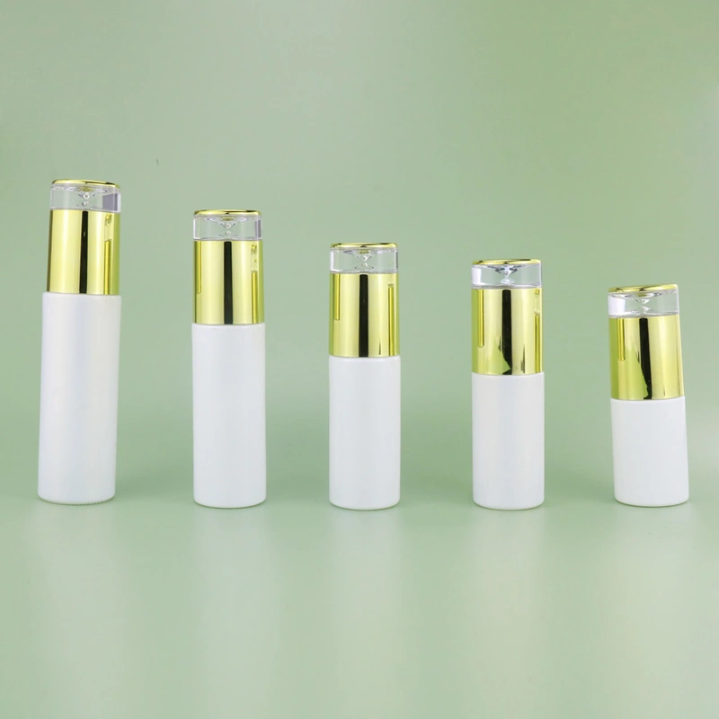 wihte serum pump glass bottle for skincare packaging