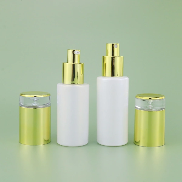 1oz colorful serum pump glass bottle for cosmetic bottle