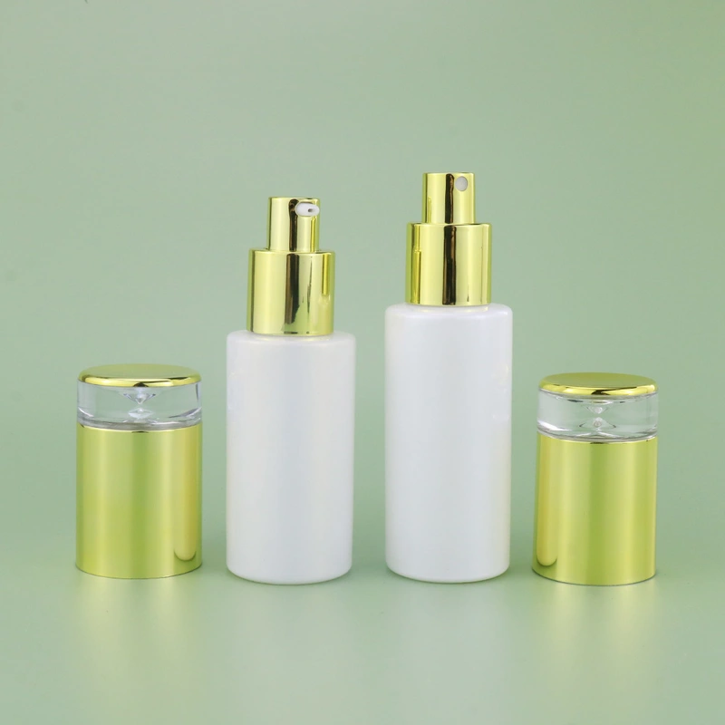 1oz colorful serum pump glass bottle for cosmetic bottle